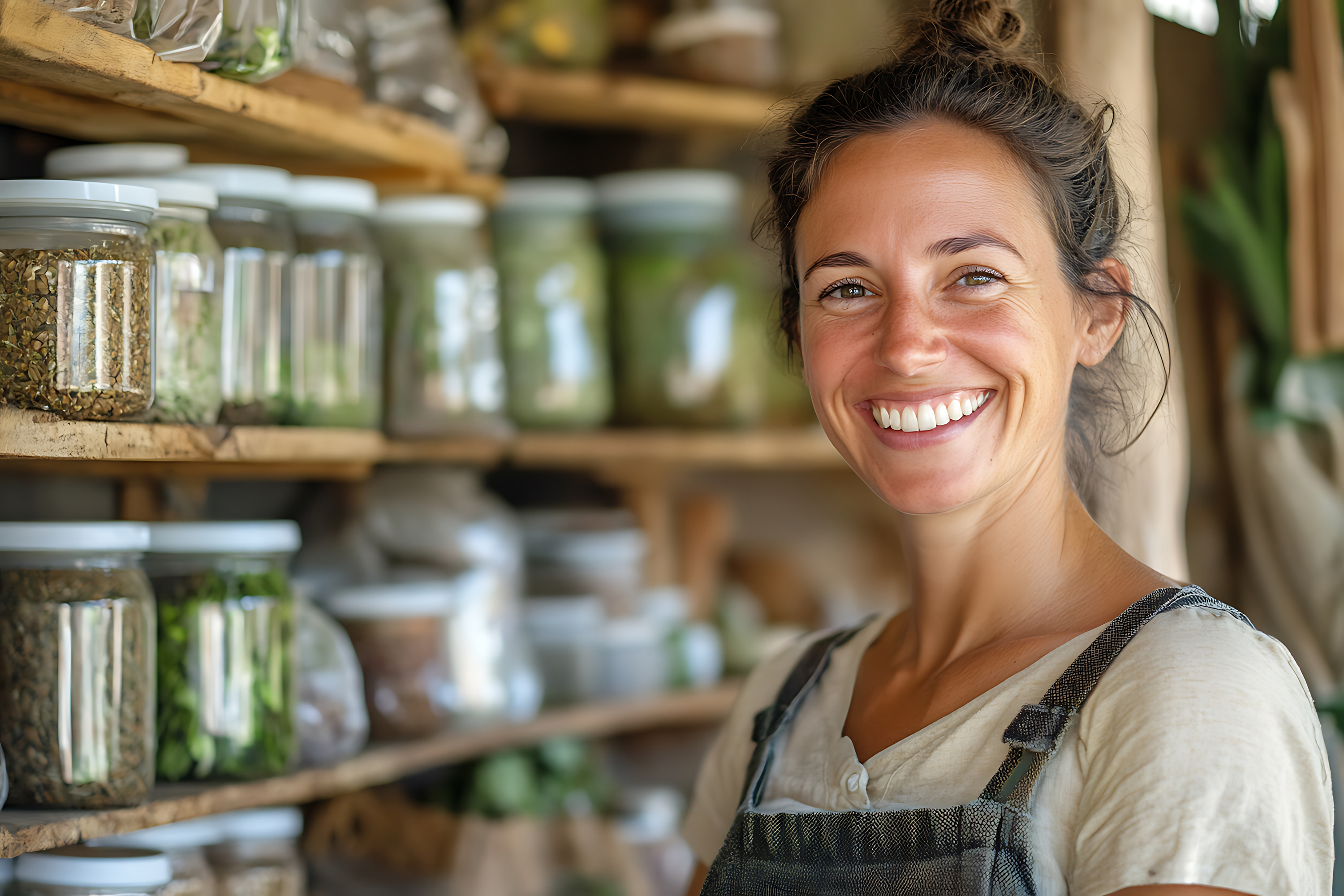 Woman Standing in Shop